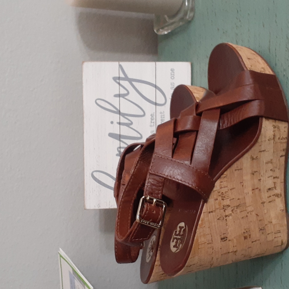 TORY BURCH WEDGES SZ 10 M - Picture 2 of 8